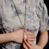 Natural white crystal Buddha pendant for women jade Maitreya Buddha head laughing Buddha necklace peace pendant amulet - Image 3
