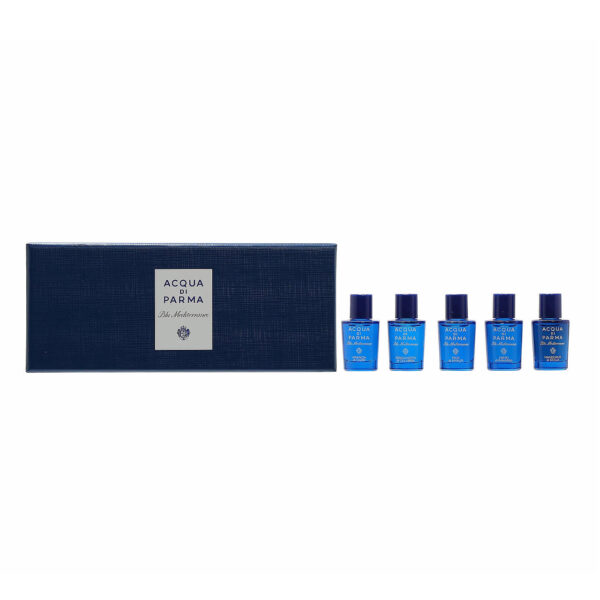 Acqua Di Parma Blu Mediterraneo 5 X 0.16 Eau De Toilette Mini Set: Arancia Di Capri + Bergamotto Di Calabria + Fico Di Amalfi + Mirto Di Panarea + Mandorlo Di Sicilia