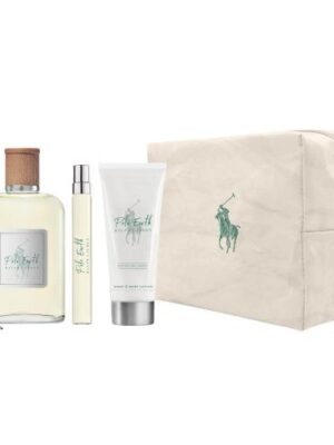 Polo Earth by Ralph Lauren 4 Piece Gift Set 3.4 oz EAU DE TOILETTE SPRAY + 0.34 EAU DE TOILETTE SPRAY + 1.7 BODY LOTION + TRAVEL KIT