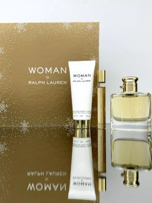 Ralph Lauren Woman by 3 Piece set by Ralph Lauren 1.7 oz Eau de Parfum Spray + 10 ml Rollerball +2.5 oz Body Lotion