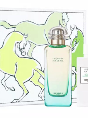 Un Jardin Sur Le Nil by Hermes 2pc Gift Set: 3.3 oz  EAU DE TOILETTE PARFUME SPRAY + 2.7 oz BODY LOTION
