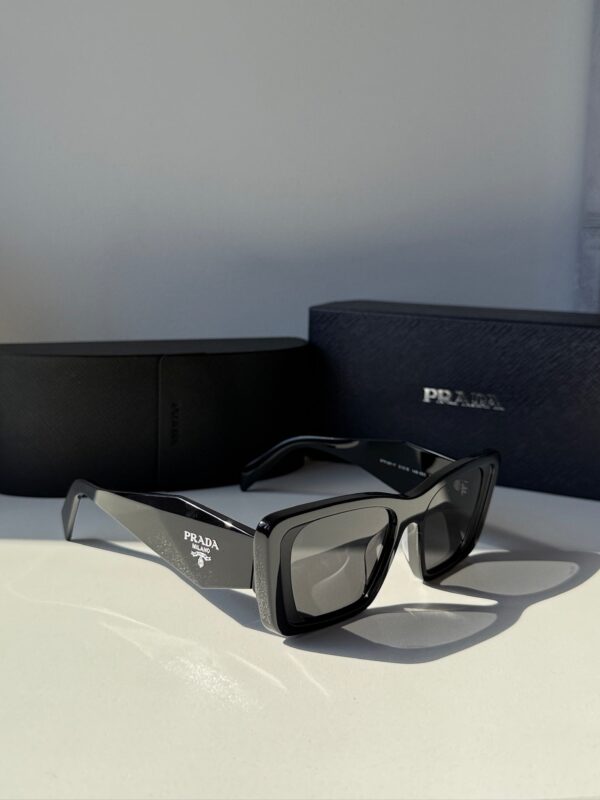 Prada PR08YSF Cat Eye Sunglasses in Black - Image 6