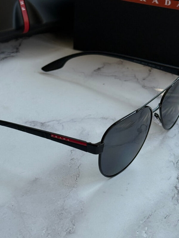 Prada Sport PS54TS Aviator Sunglasses in Black - Image 4