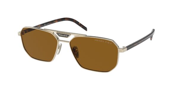 Prada PR58YS Sunglasses in Gold Brown Polarized