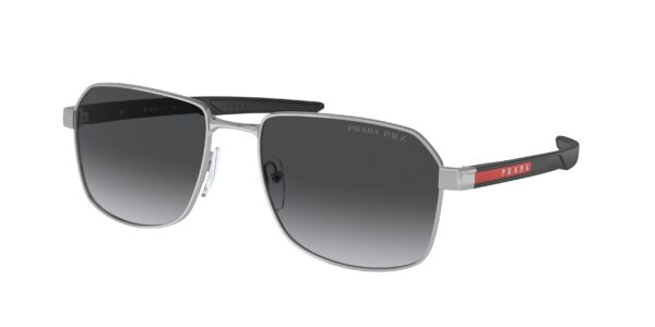 Prada Sport PS54WS Square Sunglasses in Silver Polarized