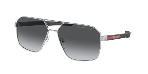 Prada Sport PS55WS Aviator Sunglasses in Silver Polarized