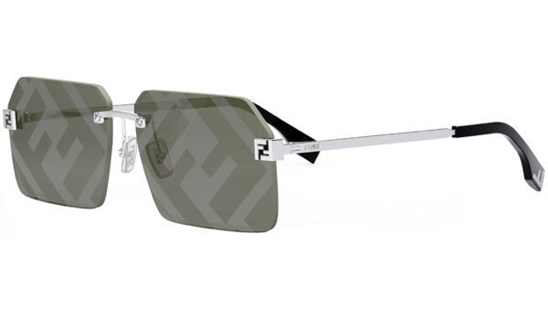 Fendi FE40043U Grey Monogram Mirror FF Rimless Sunglasses