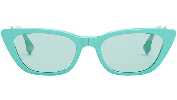 Fendi FE40089I Blue Cat Eye Mirror Folding Sunglasses - Image 2