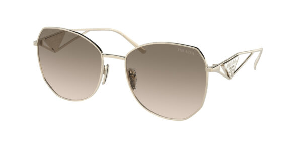 Prada PR57YS Metal Sunglasses in Gold Brown