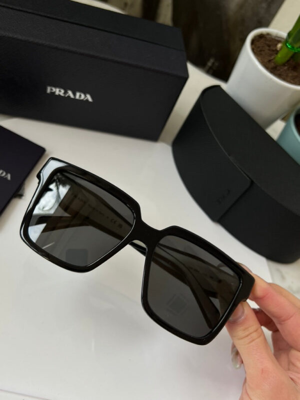 Prada PR24ZSF Oversized Sunglasses in Black White - Image 3