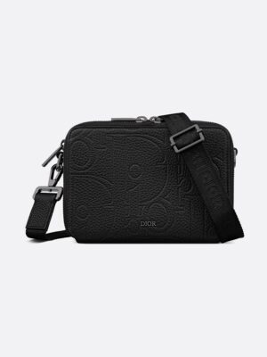 DIOR ZIPPED POUCH WITH STRAP - BLACK