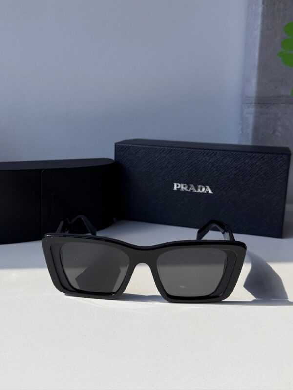 Prada PR08YSF Cat Eye Sunglasses in Black - Image 5