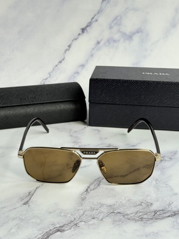 Prada PR58YS Sunglasses in Gold Brown Polarized - Image 4