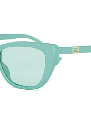 Fendi FE40089I Blue Cat Eye Mirror Folding Sunglasses