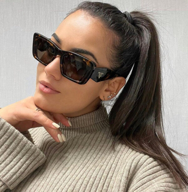 Prada PR08YS Cat Eye Sunglasses in Brown - Image 2