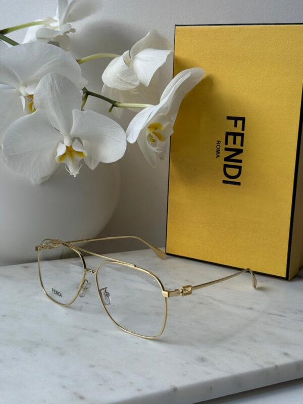 Fendi FE50083U Baguette Aviator Frames in Gold - Image 2