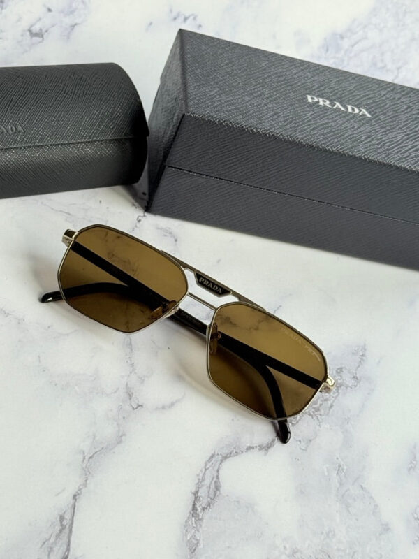 Prada PR58YS Sunglasses in Gold Brown Polarized - Image 2