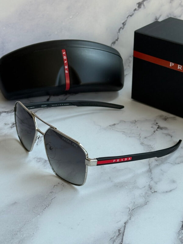 Prada Sport PS55WS Aviator Sunglasses in Silver Polarized - Image 3