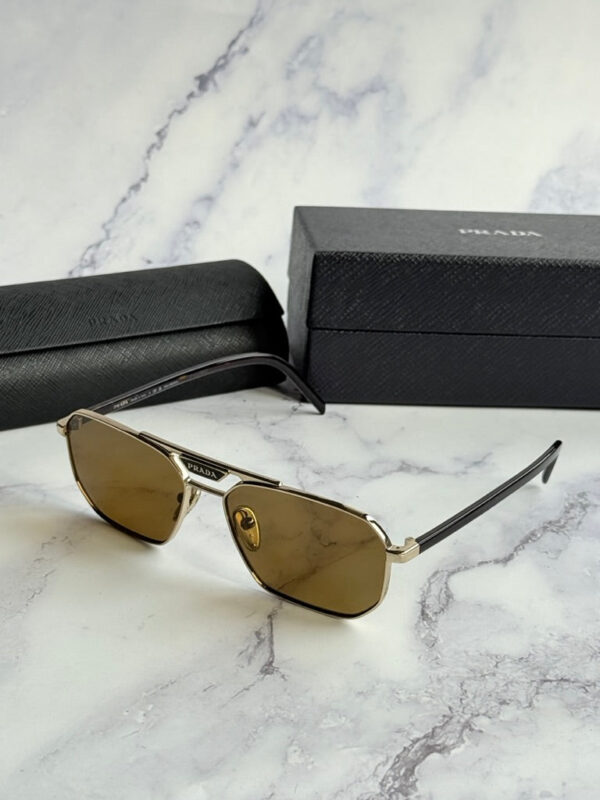 Prada PR58YS Sunglasses in Gold Brown Polarized - Image 3