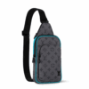 LOUIS VUITTON AVENUE SLINGBAG DAMIER MENS - GRAPHITE/BLUE - Image 2