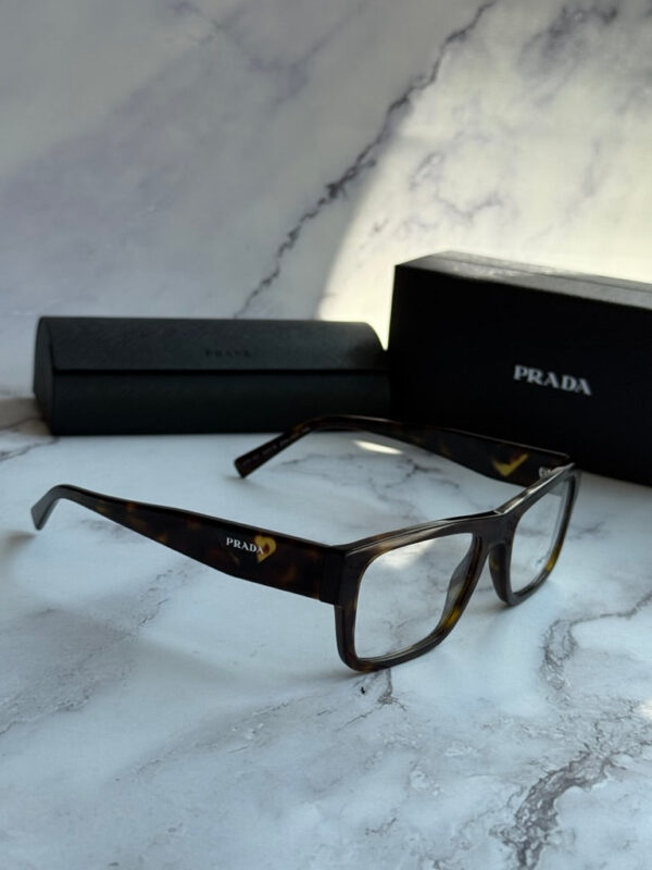 Prada PR15YV Rectangular Frames in Havana Brown - Image 4