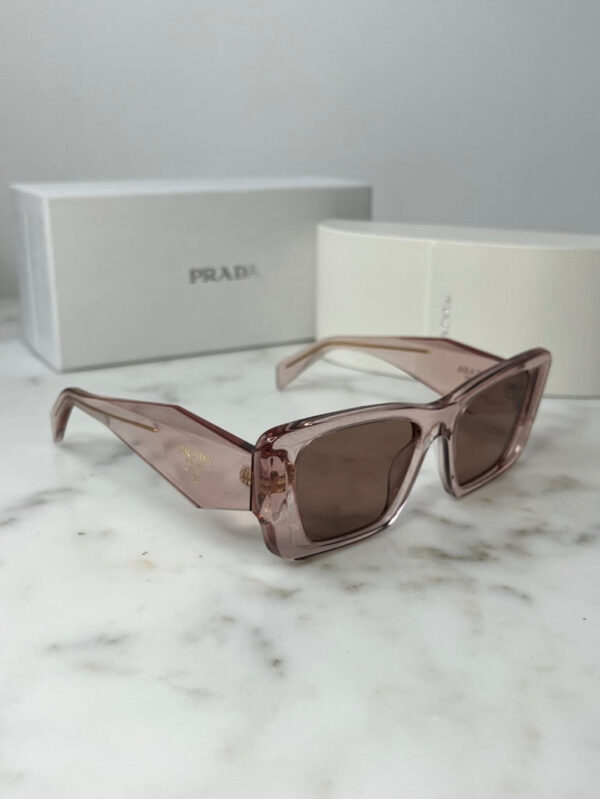 Prada PR08YS Cat Eye Sunglasses in Transparent Peach - Image 5