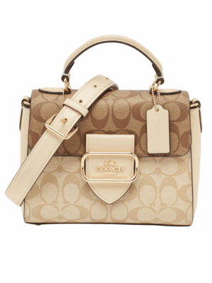 COACH MORGAN SQUARE COLORBLOCK CROSSBODY BAG -CREAM