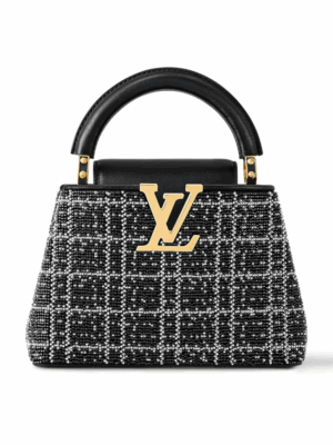 LOUIS VUITTON CAPUCINES MINI PURSE - BLACK/GEM