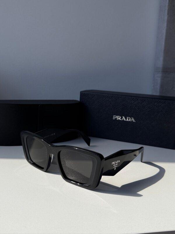 Prada PR08YSF Cat Eye Sunglasses in Black - Image 4