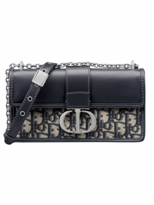 DIOR 30 MONTAIGNE EAST WEST BAG WITH CHAIN - NAVY