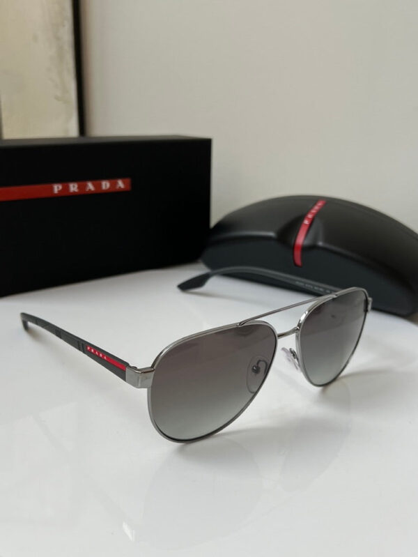 Prada Sport PS54TS Aviator Sunglasses in Gunmetal - Image 4