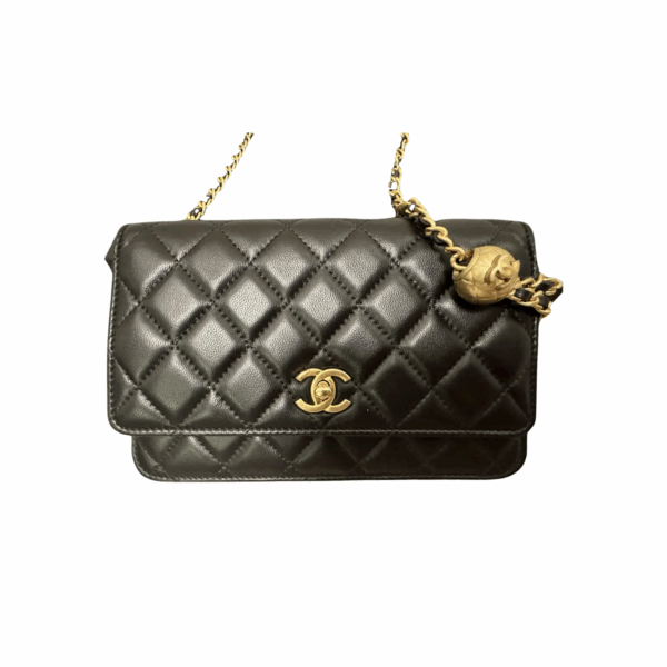 CHANEL WALLET ON CHAIN TWIST FLAP - BLACK