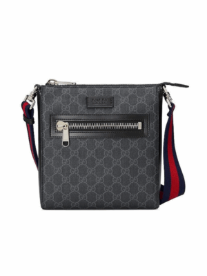 GUCCI SMALL GG CROSSBODY BAG MEN - BLACK