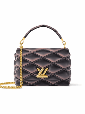 LOUIS VUITTON GO-14 MM MALLETAGE BAG - BLACK/PINK
