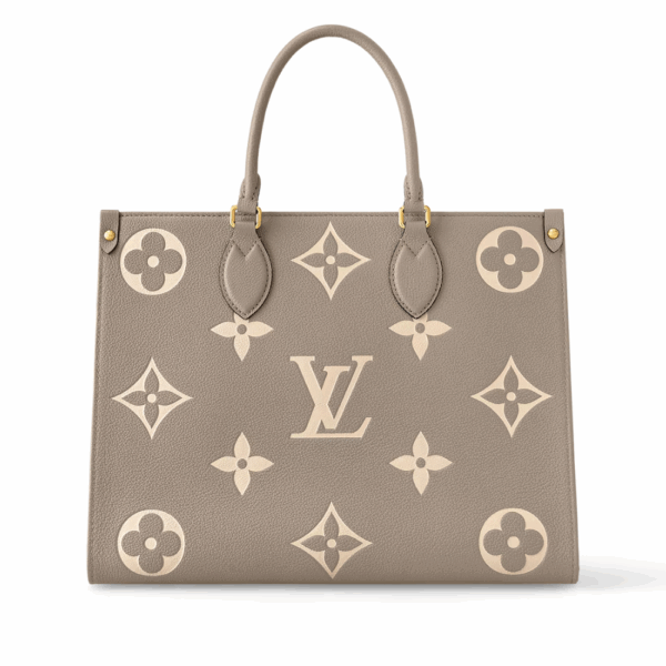LOUIS VUITTON ONTHEGO MM BICOLOUR BAG - CREAM