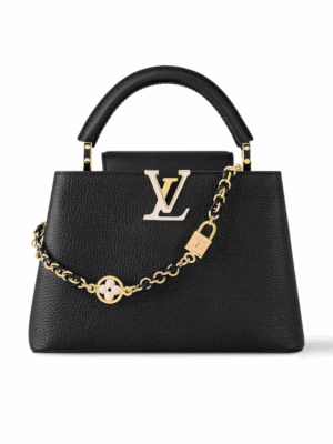 LOUIS VUITTON CAPUCINES BB PURSE - BLACK