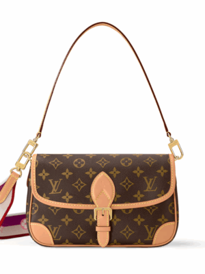 LOUIS VUITTON DIANE MONOGRAM PURSE - BROWN/FUCHSIA