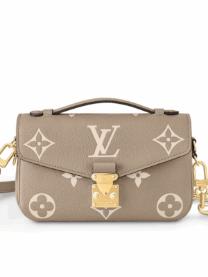 LOUIS VUITTON POCHETTE METIS EAST WEST PURSE - BEIGE/PINK