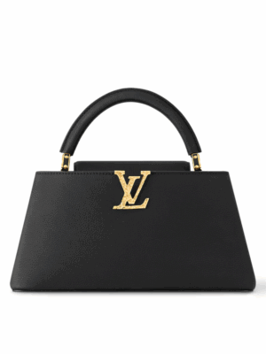 LOUIS VUITTON CAPUCINES EAST-WEST MM PURSE - BLACK