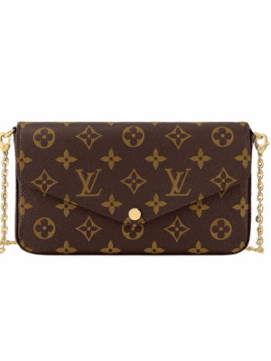 LOUIS VUITTON POCHETTE FELICIE MONOGRAM CLUTCH - BROWN