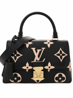 LOUIS VUITTON MADELEINE MM BAG - BLACK/BEIGE