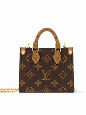 LOUIS VUITTON MICRO BAG ON THE GO PURSE - BROWN/RED