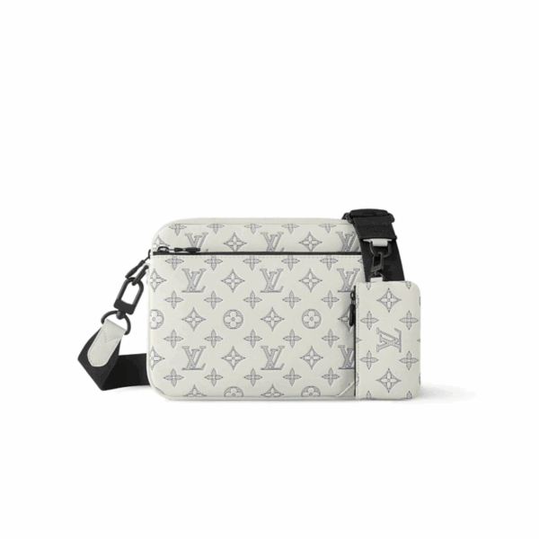 LOUIS VUITTON TRIO MONOGRAM MESSENGER BAG MENS - WHITE