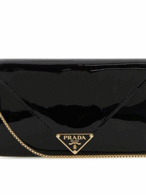 PRADA CLUTCH WITH STRAP - BLACK
