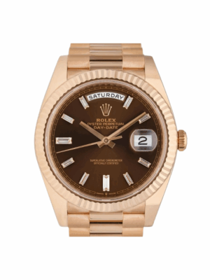 ROLEX GOLD DAY DATE 40 CHOCOLATE DIAL