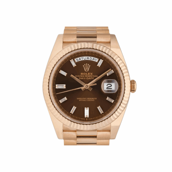 ROLEX GOLD DAY DATE 40 CHOCOLATE DIAL