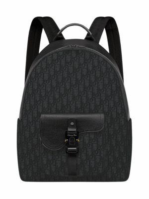 DIOR SADDLE ZIP BACKPACK - BLACK