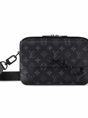 LOUIS VUITTON STEAMER MESSENGER BAG MEN - BLACK/GREY