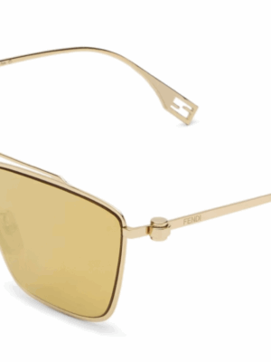 Fendi Baguette FE40110U Aviator Sunglasses in Gold