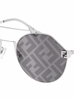 Fendi FE40060U Silver Round Mirror Sunglasses